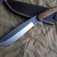 มีดพกสั้น Custom A2 Steel Clip Point Hunting Knife Canvas Micarta Handle AE255