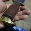 มีดDAMASCUS ASH DS4W Damascus steel handmade hunting bowie knife 13"