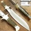 มีดเดินป่า IMPACT CUTLERY RARE CUSTOM MASSIVE SASQUATCH BOWIE KNIFE FULL TANG RAM HORN UK