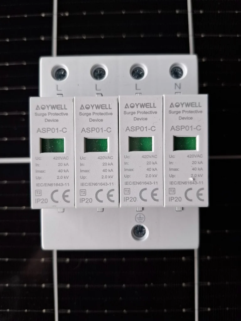 AOYWELL กันฟ้าผ่า เอซี 3 เฟส / Surge protection AC3P 4Pole 420VAC AOYWELL กันฟ้าผ่า เอซี 3 เฟส / Surge protection AC3P 4Pole 420VAC