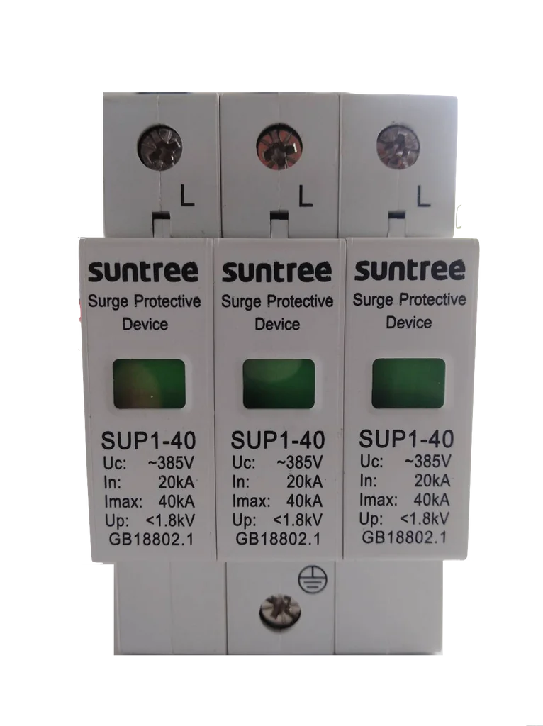 กันฟ้าผ่า เอซี 3 เฟส / Surge protection 3Phase แบรนด์ SUNTREE SUP1-40 กันฟ้าผ่า เอซี 3 เฟส / Surge protection 3Phase แบรนด์ SUNTREE SUP1-40