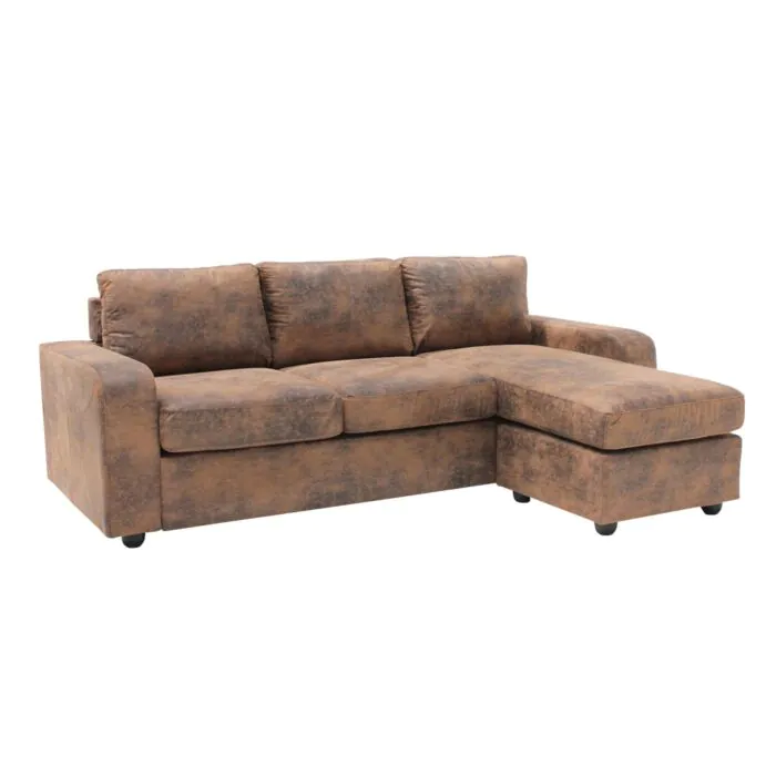 โซฟาเข้ามุมสลับด้านได้ซ้าย/ขวา รุ่น U-Mina สีน้ำตาล