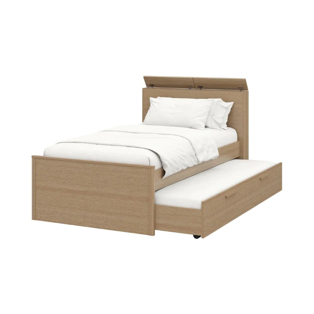 เตียงสองชั้น 3.5 ฟุต รุ่น TOMO สีแคชชูโอ๊ค